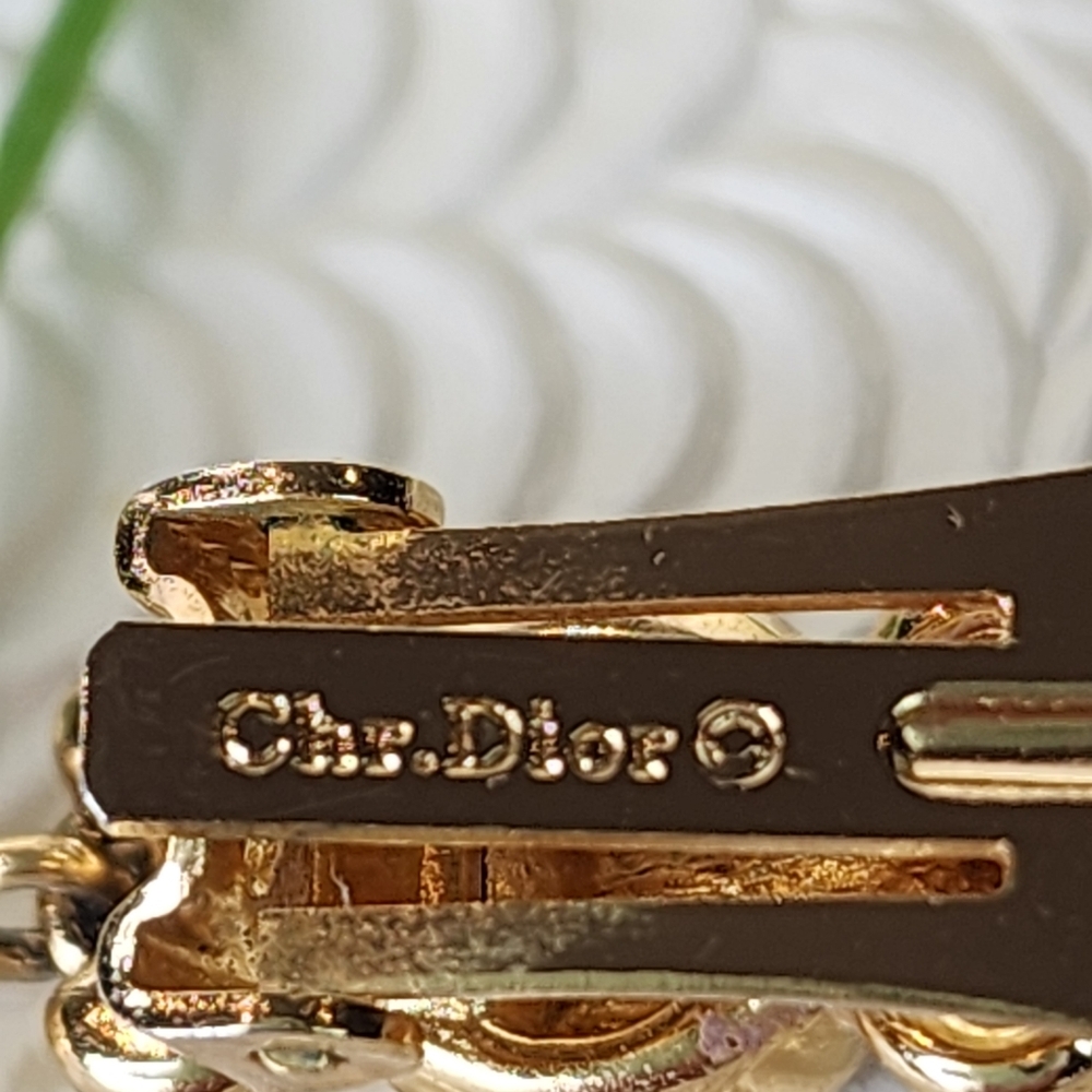 Christian Dior Vintage Clip-On Faux Pearl Drop Earrings - Picture 14 of 16